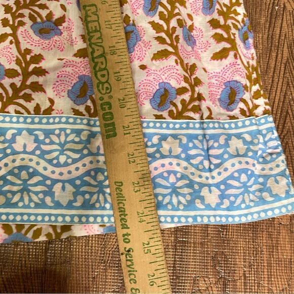 J Crew SZ BLOCKPRINTS Off The Shoulders Traci Blouse Medium - Picture 9 of 9